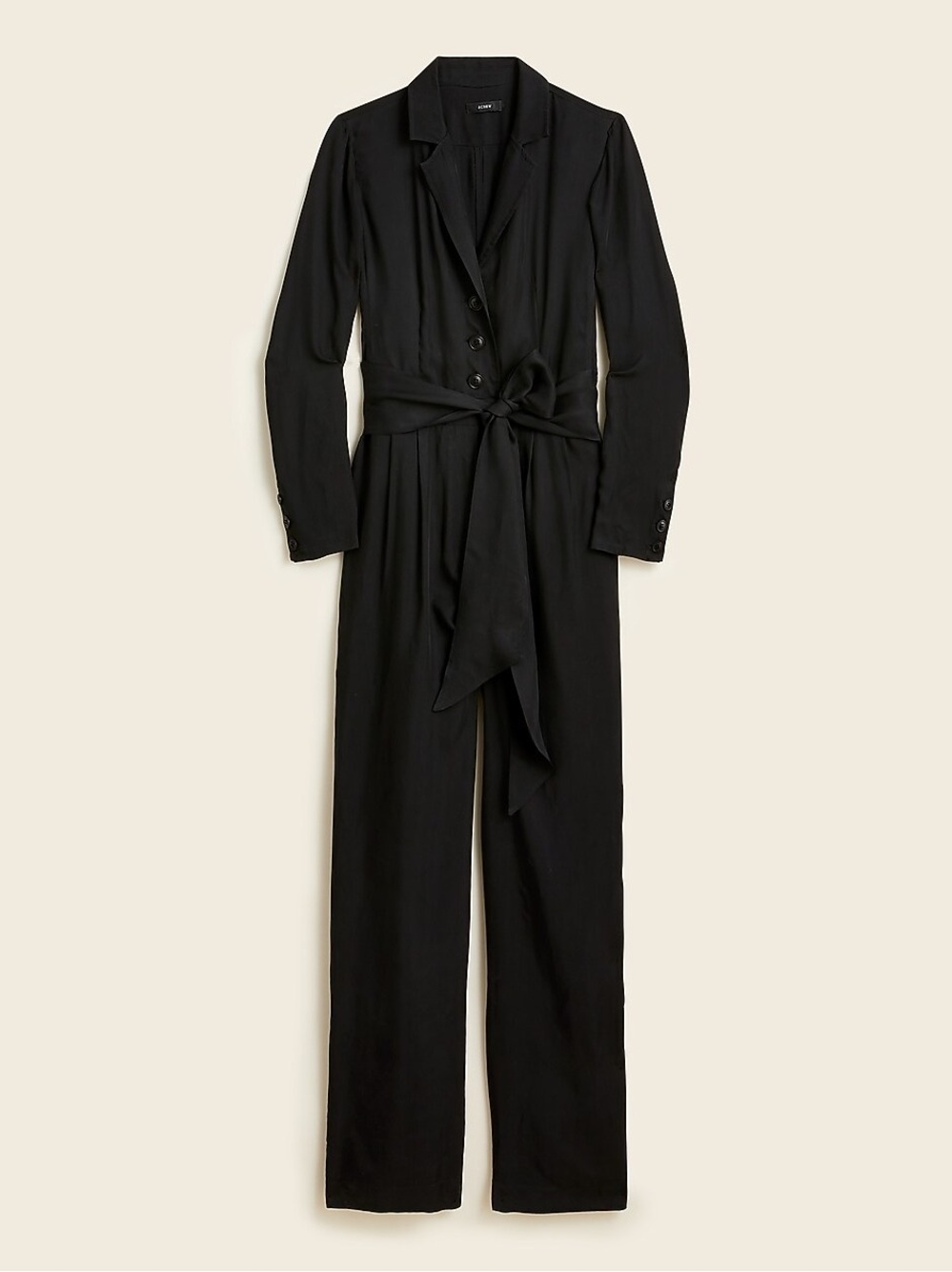 J Crew Cupro-blend tuxedo jumpsuit